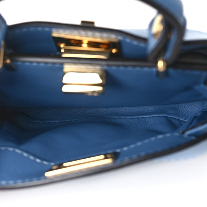 Fendi Nappa Nano Peekaboo Satchel Blue 5 of 10