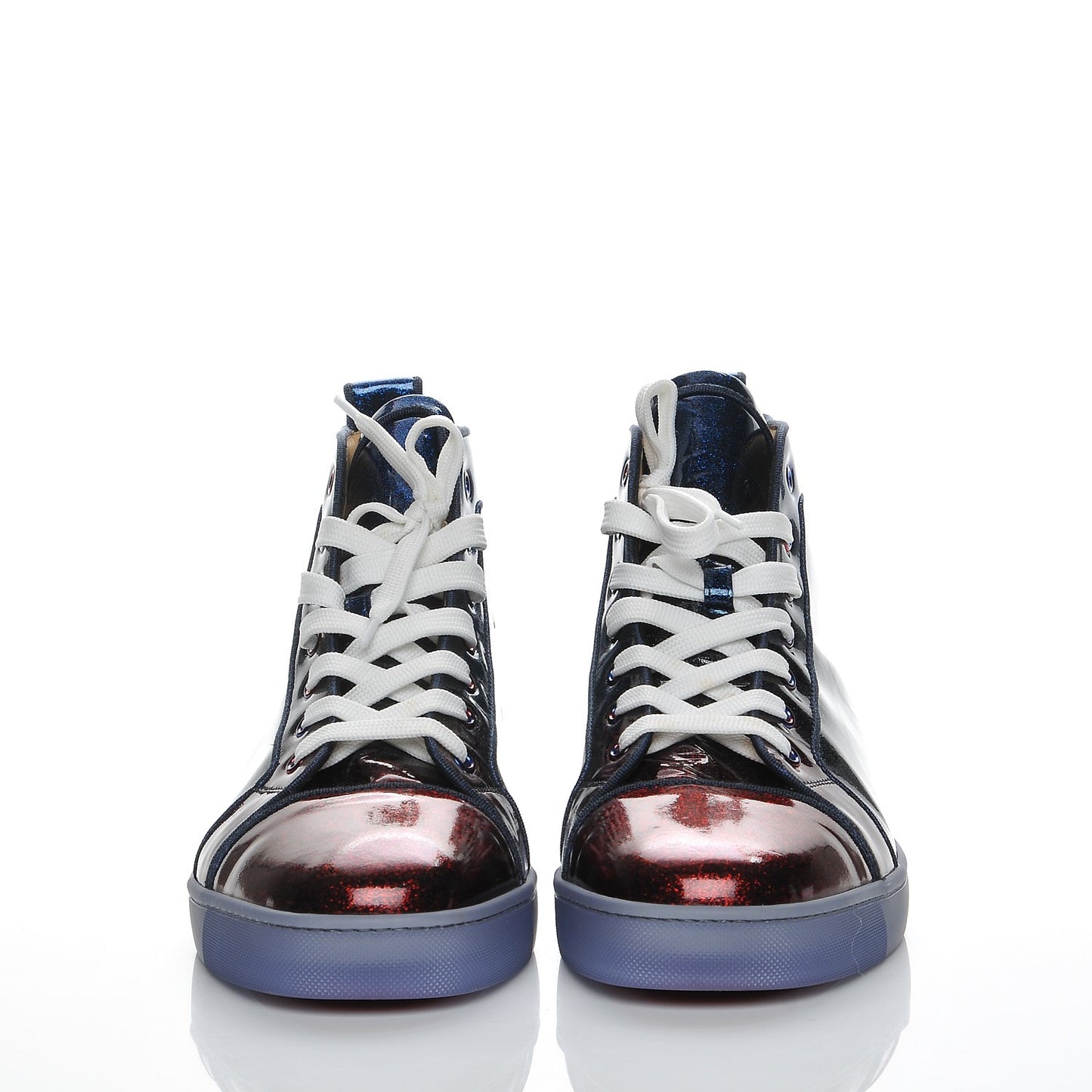 Patent Louis Orlato Degrade Sneakers 44 Red Charcoal Blue