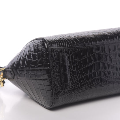 Givenchy Calfskin Crocodile Embossed Mini Antigona Black 10 of 11