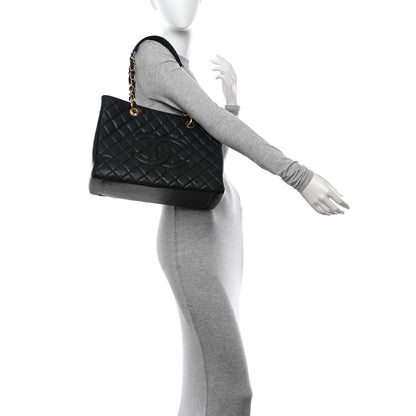 Chanel Caviar Quilted Grand Shopping Tote GST Black 2 of 14