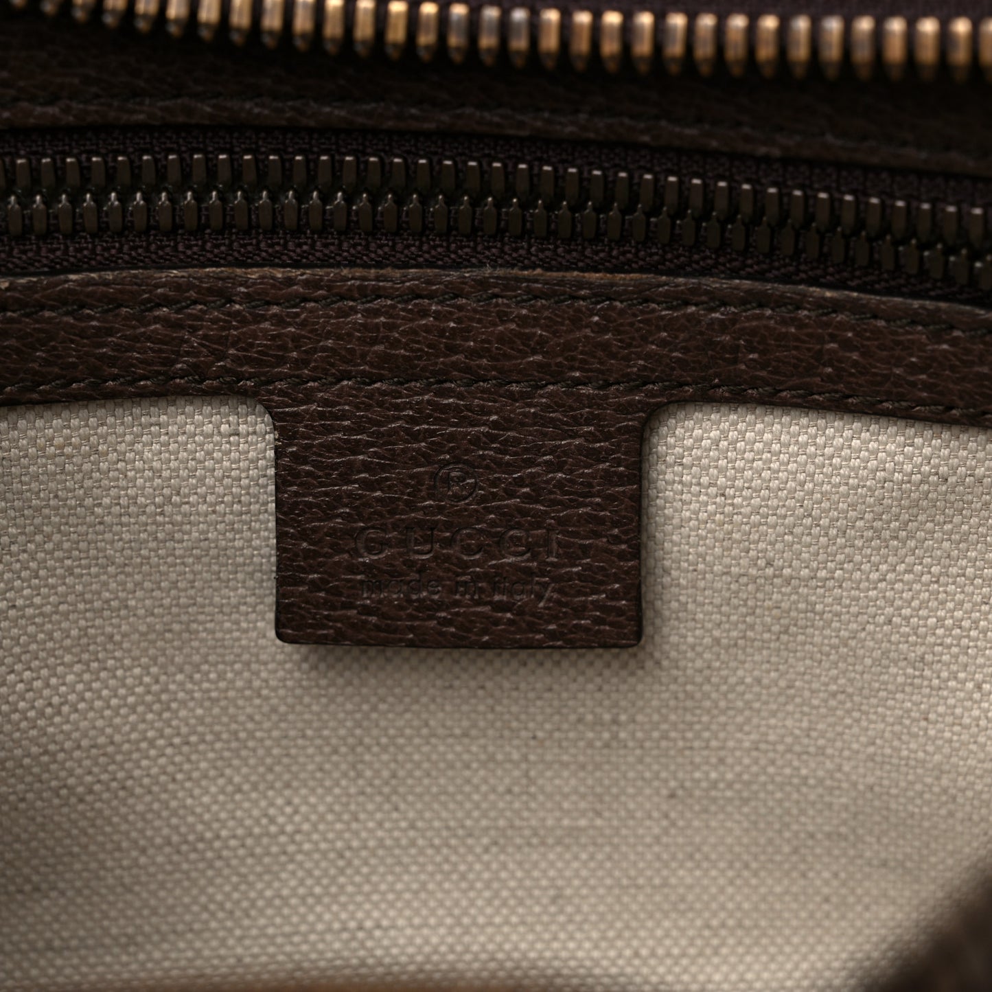 Soft GG Supreme Monogram Medium Ophidia Belt Bag Dark Brown
