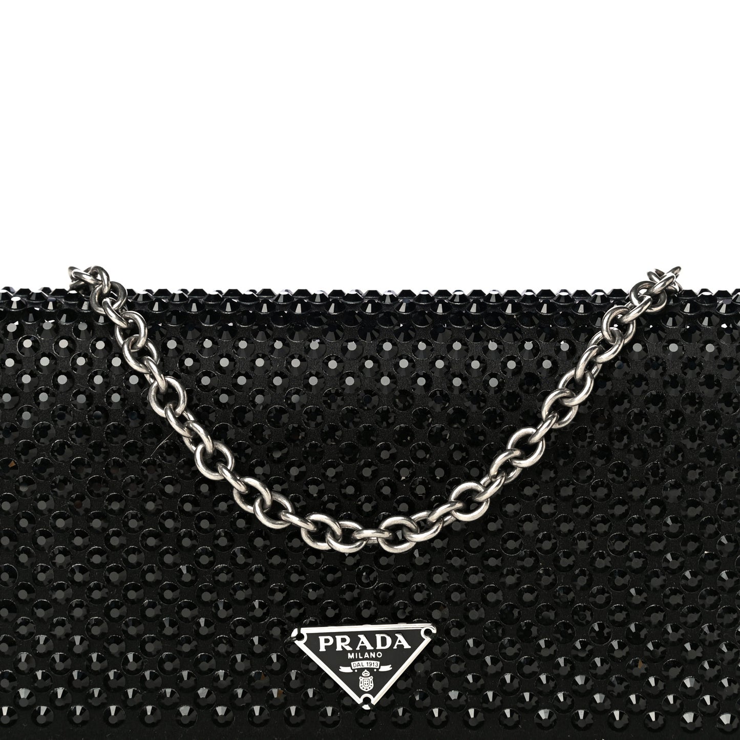 Crystal Mini Wallet Chain Black