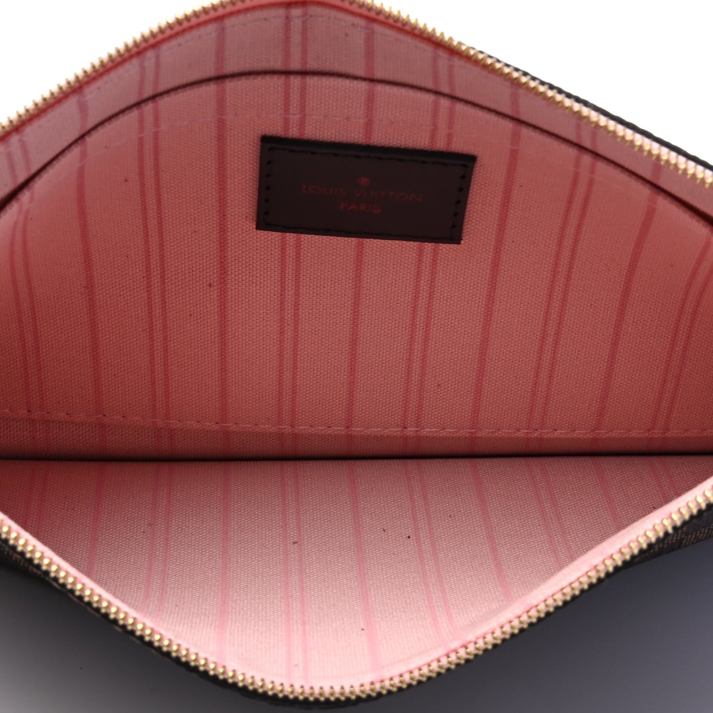 Damier Ebene Neverfull MM GM Pochette Rose Ballerine