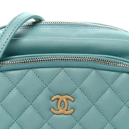 Chanel Calfskin Quilted Day Trips Camera Case Turquoise 8 of 11