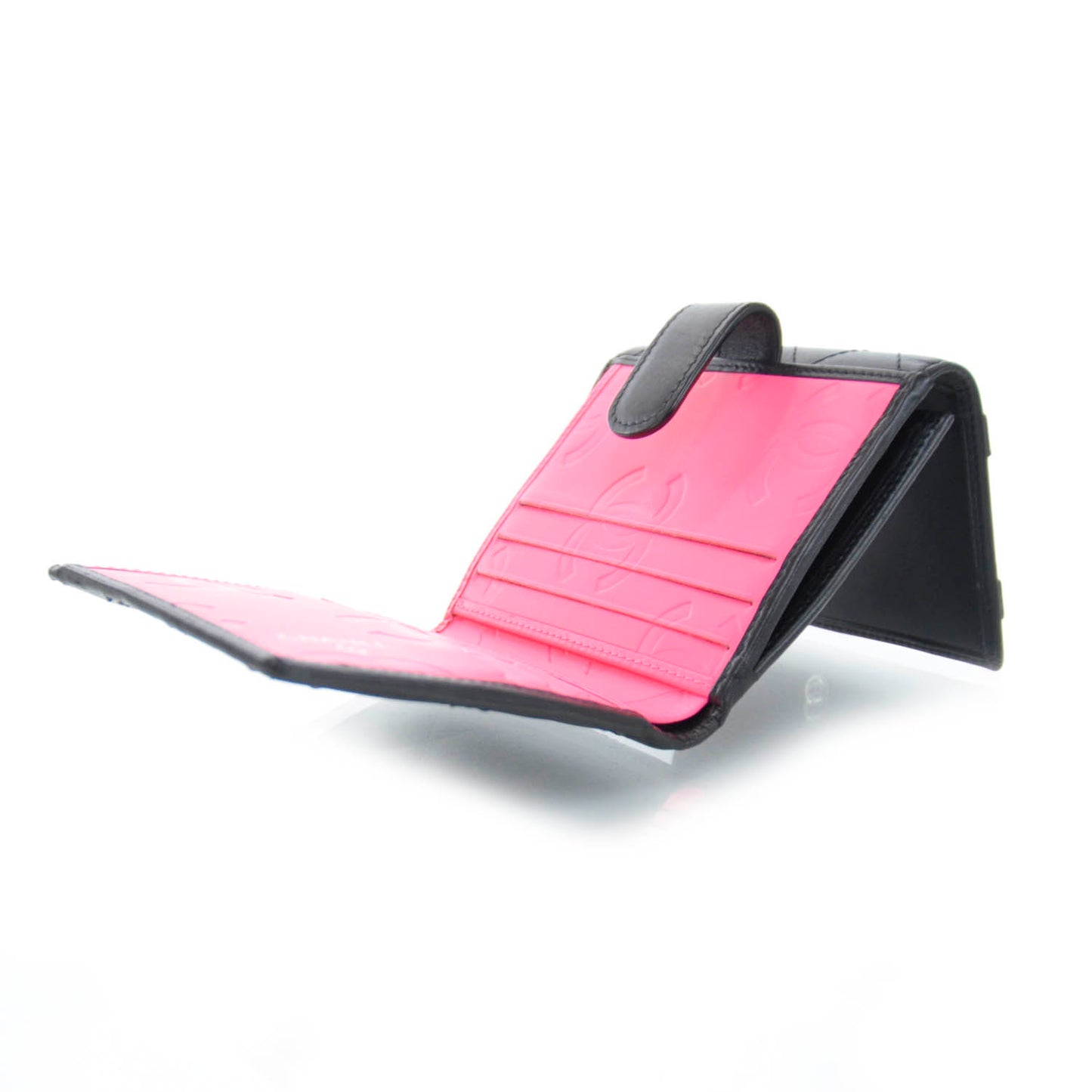 Cambon Quilted Compact Wallet Black
