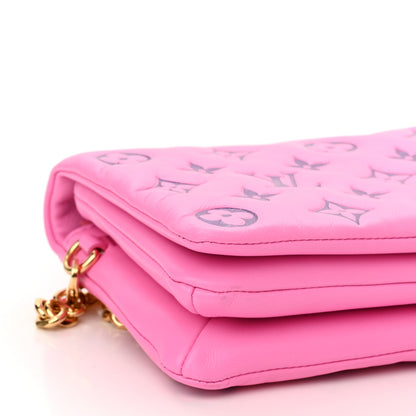 Louis Vuitton Lambskin Embossed Monogram Vuittamins Pochette Coussin Rose Violet 8 of 9