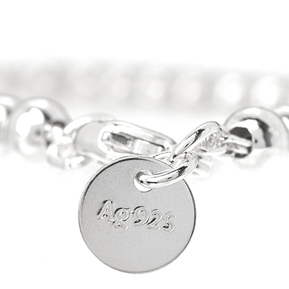 Tiffany Sterling Silver 4mm Mom Heart Tag Bead Bracelet 4 of 5