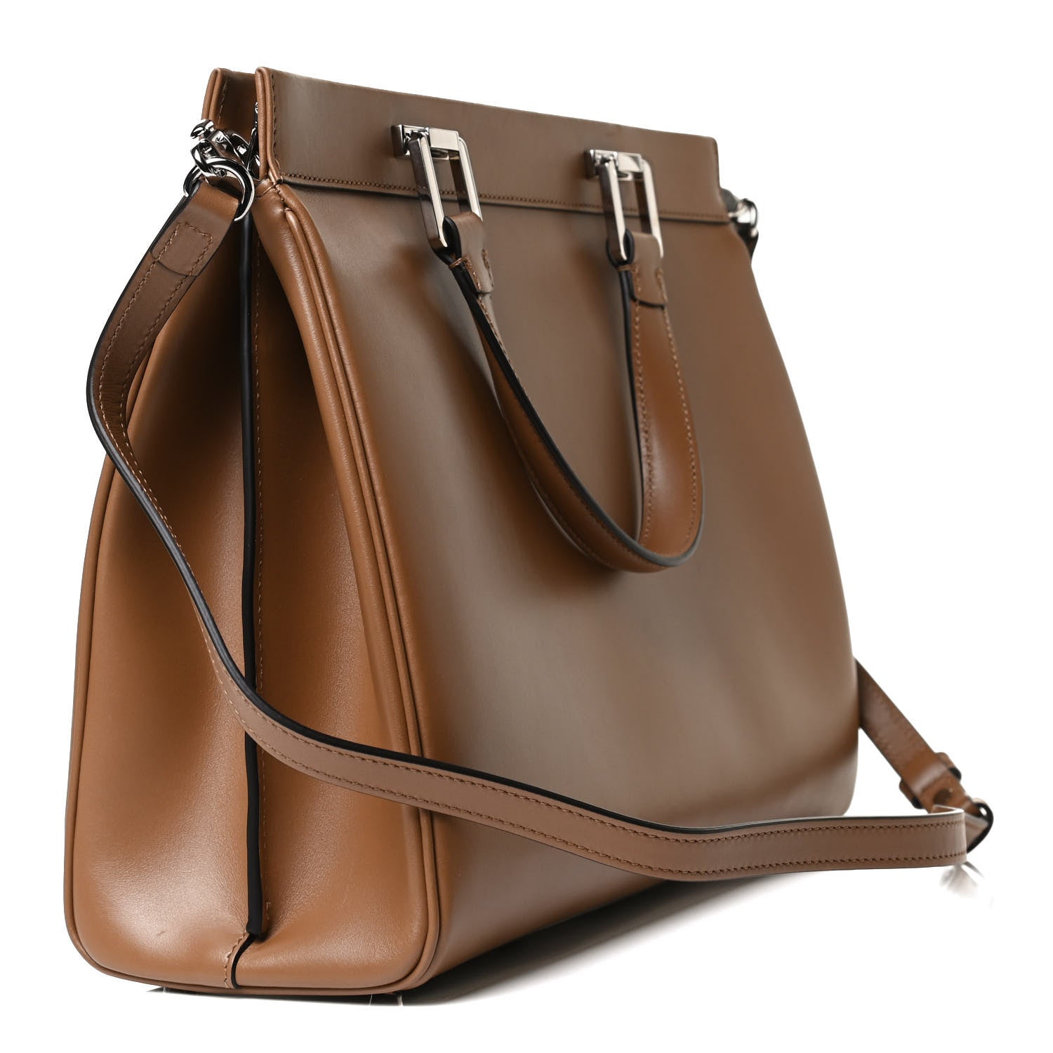 Gucci Smooth Calfskin Medium Zumi Top Handle Bag Friky Taupe 3 of 13