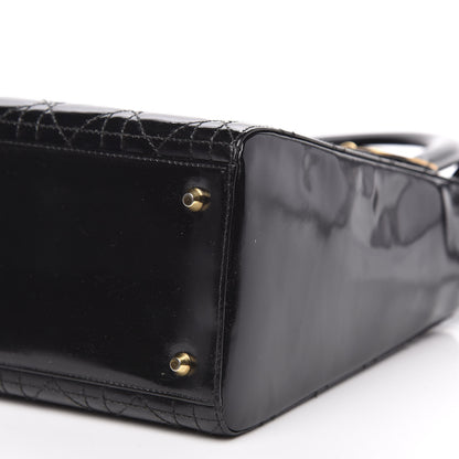 Christian Dior Patent Cannage Medium Lady Dior Black 10 of 13