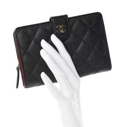 Chanel Caviar Quilted Zipped Pocket Wallet Black 2 of 12
