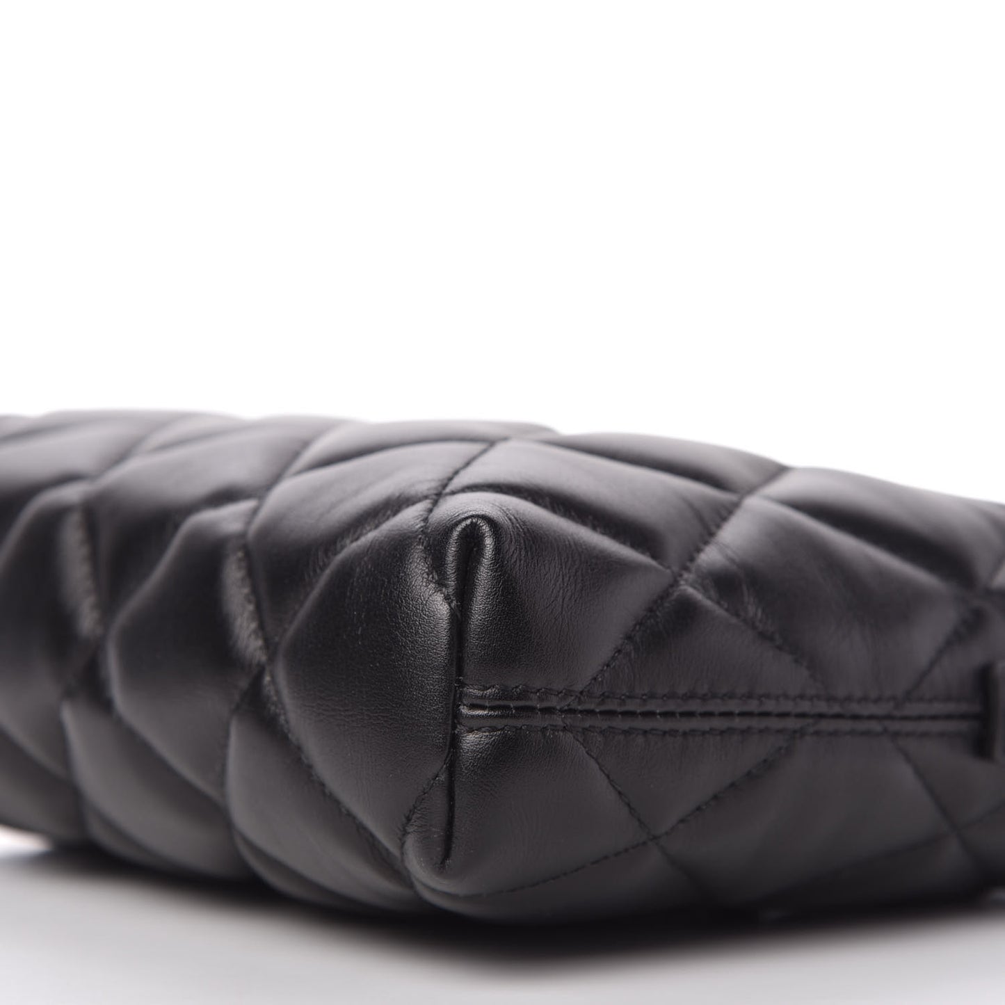 Nappa Calfskin Quilted Touch B Camera Shoulder Bag Black