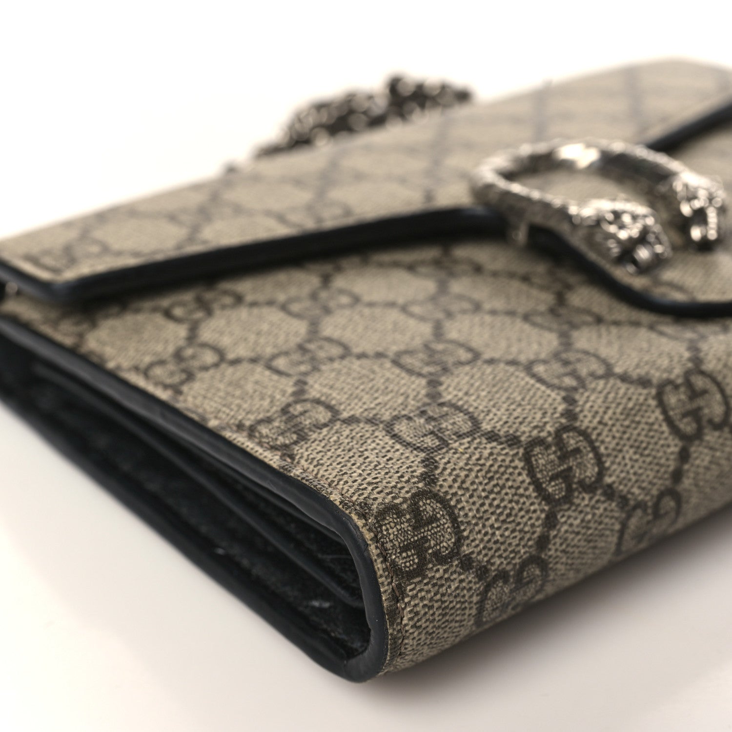 Gucci GG Supreme Monogram Mini Dionysus Chain Wallet Beige Black 8 of 9