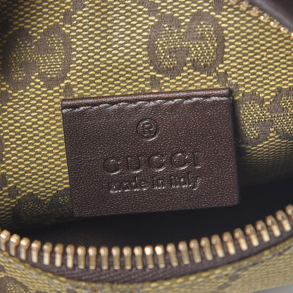 Gucci GG Monogram Web Double Pocket Belt Bag Green Dark Brown 6 of 11