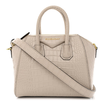Givenchy Calfskin Crocodile Embossed Mini Antigona Dune 1 of 12
