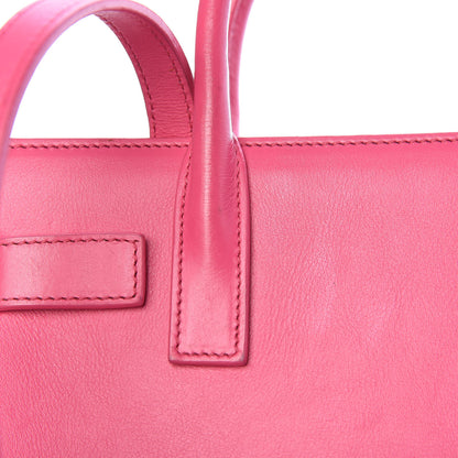 Saint Laurent Calfskin Nano Sac De Jour Lipstick Fuchsia 20 of 22