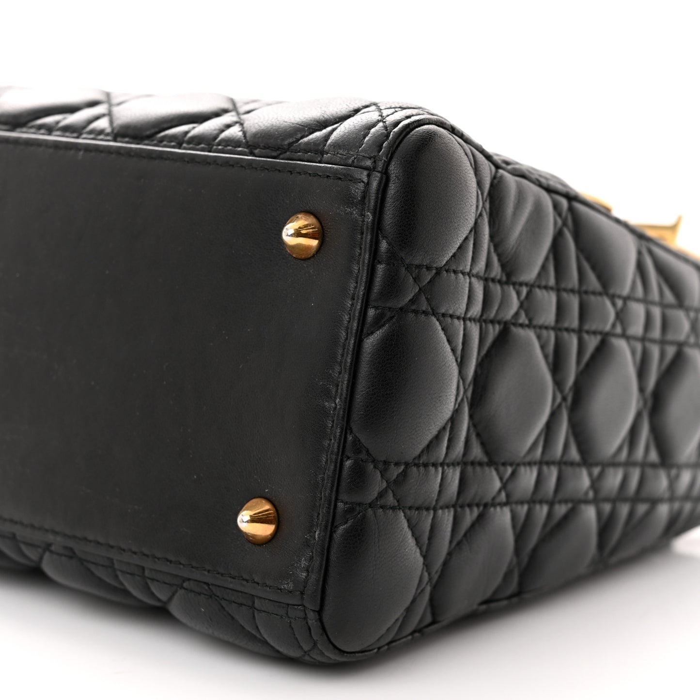 Lambskin Cannage Medium Lady Dior Black