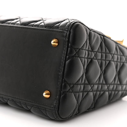 Christian Dior Lambskin Cannage Medium Lady Dior Black 10 of 10