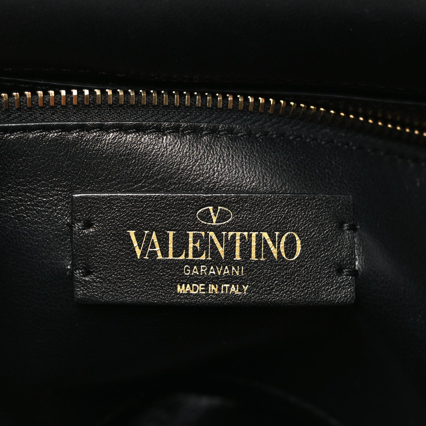 VALENTINO GARAVANI Nappa Medium Roman Stud Shoulder Bag Black