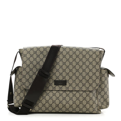 Gucci GG Plus Monogram Messenger Diaper Bag Dark Brown 3 of 11