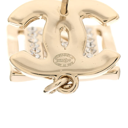 Chanel Crystal CC No 5 Drop Earrings Gold 4 of 4