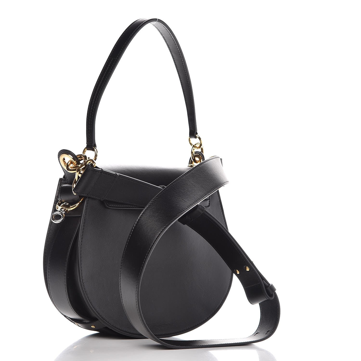Chloe Calfskin Suede Large Tess Bag Black 4 of 8