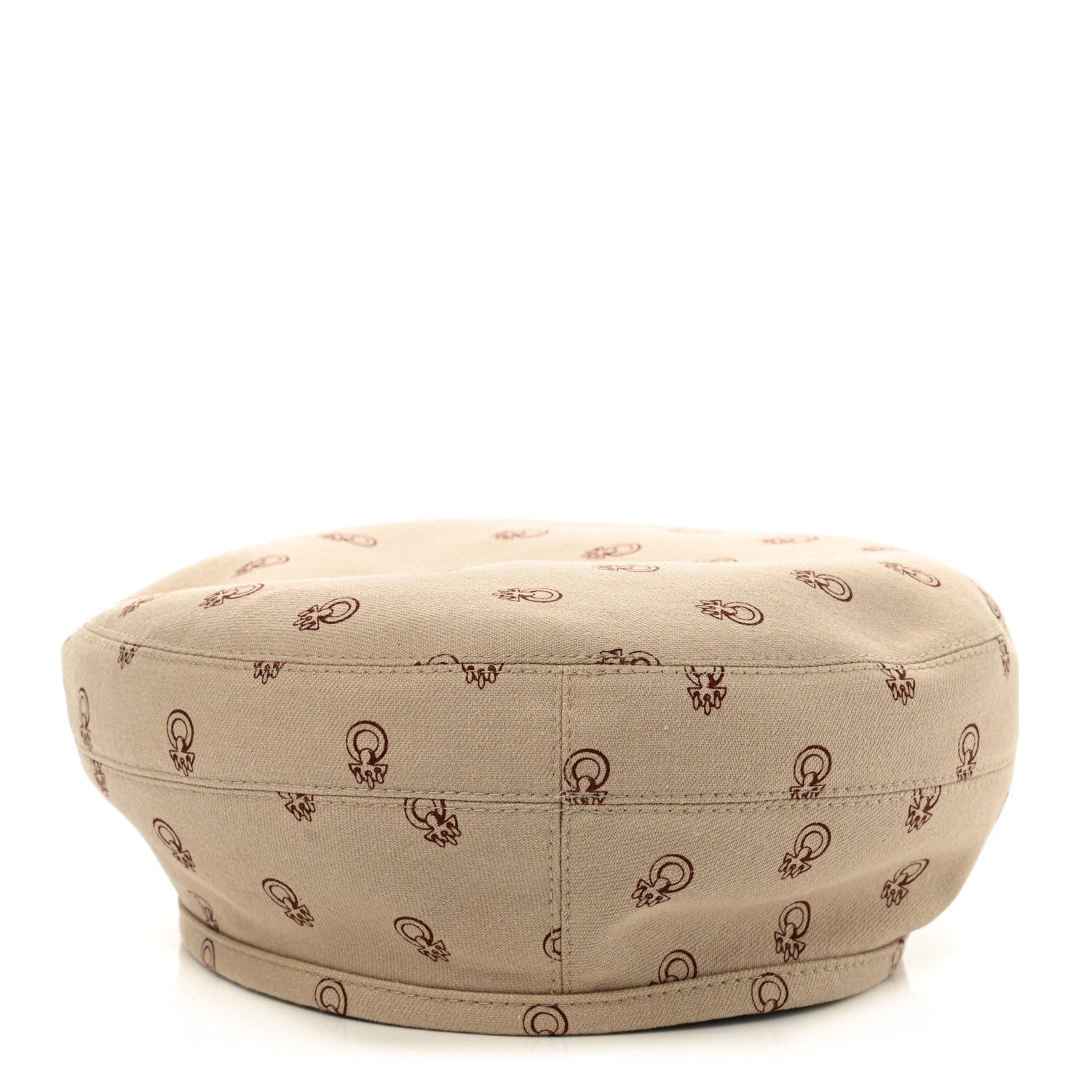 Hermes Denim Saint Honore Cliquetis Beret Hat 57 Beige Argile 4 of 9