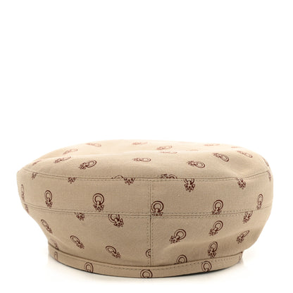 Hermes Denim Saint Honore Cliquetis Beret Hat 57 Beige Argile 4 of 9