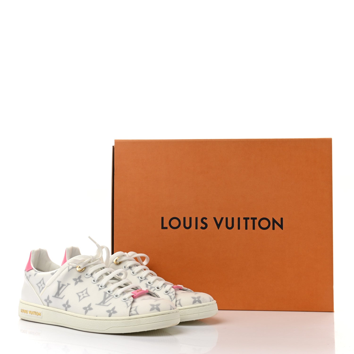 Louis Vuitton Technical Fabric Calfskin Monogram Frontrow Sneakers 39.5 Pink 9 of 9