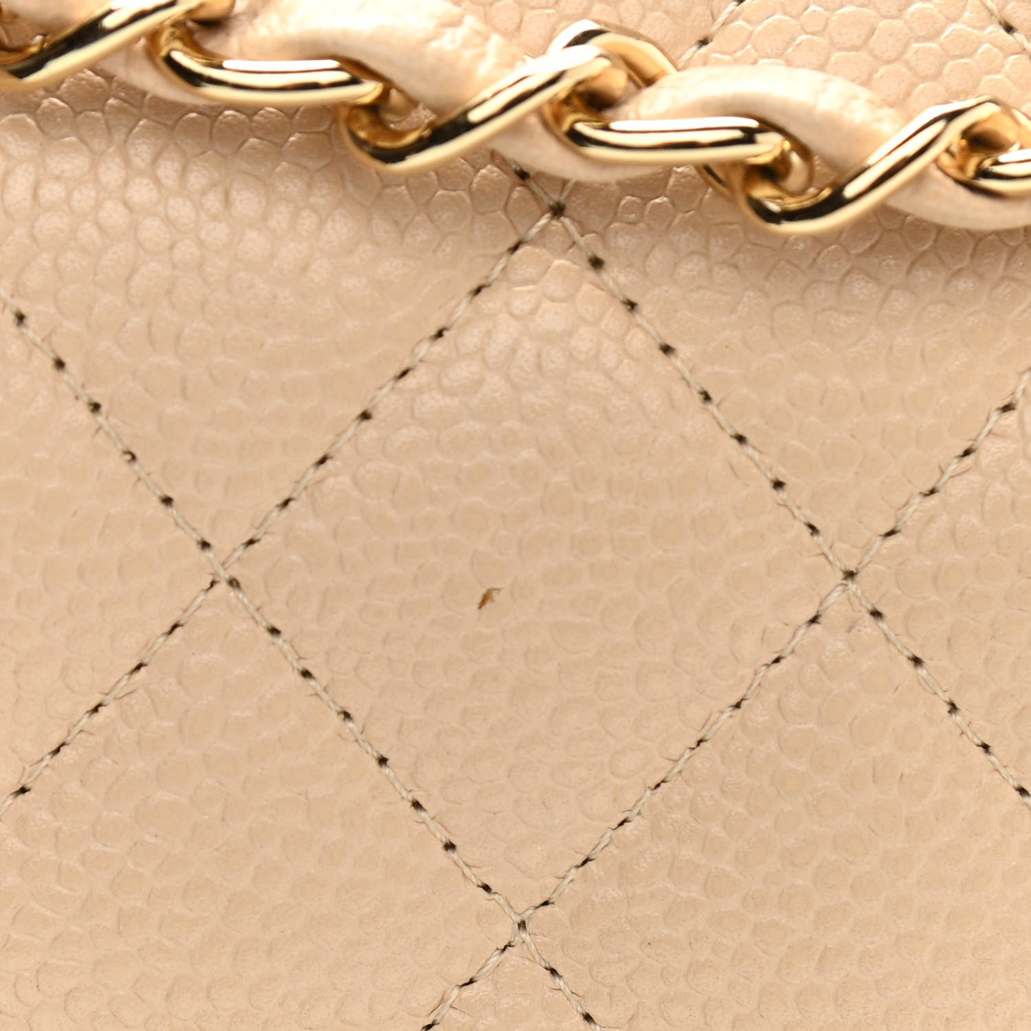 Chanel Caviar Quilted Medium Double Flap Beige 11 of 12