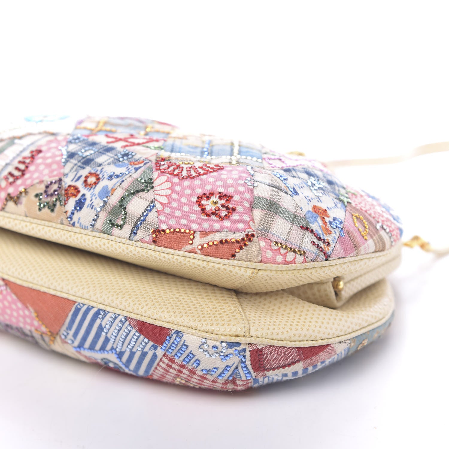 Judith Leiber Crystal Fabric Quilted Clutch Multicolor 9 of 11