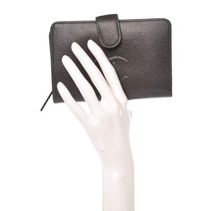 Chanel Caviar Timeless CC Zipped Pocket Wallet Grey 2 of 11