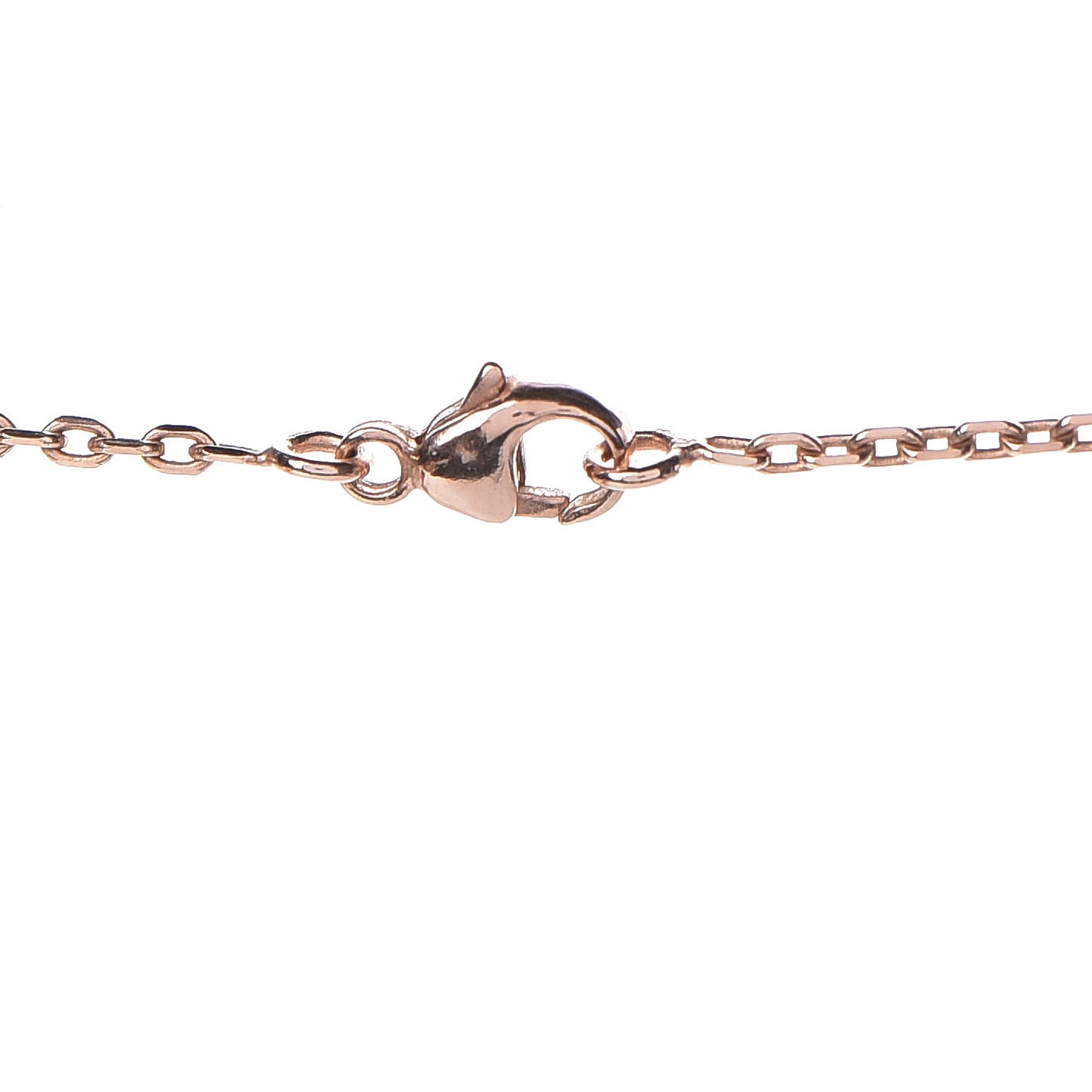 Lacquered Rose Gold Pop H Pendant Necklace Black