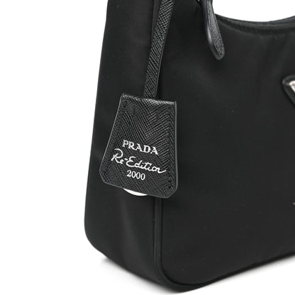 Prada Tessuto Nylon Mini Re-Edition 2000 Bag Black 9 of 12