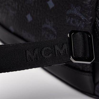 MCM Visetos Side Stud Mini Stark Backpack Black 11 of 12
