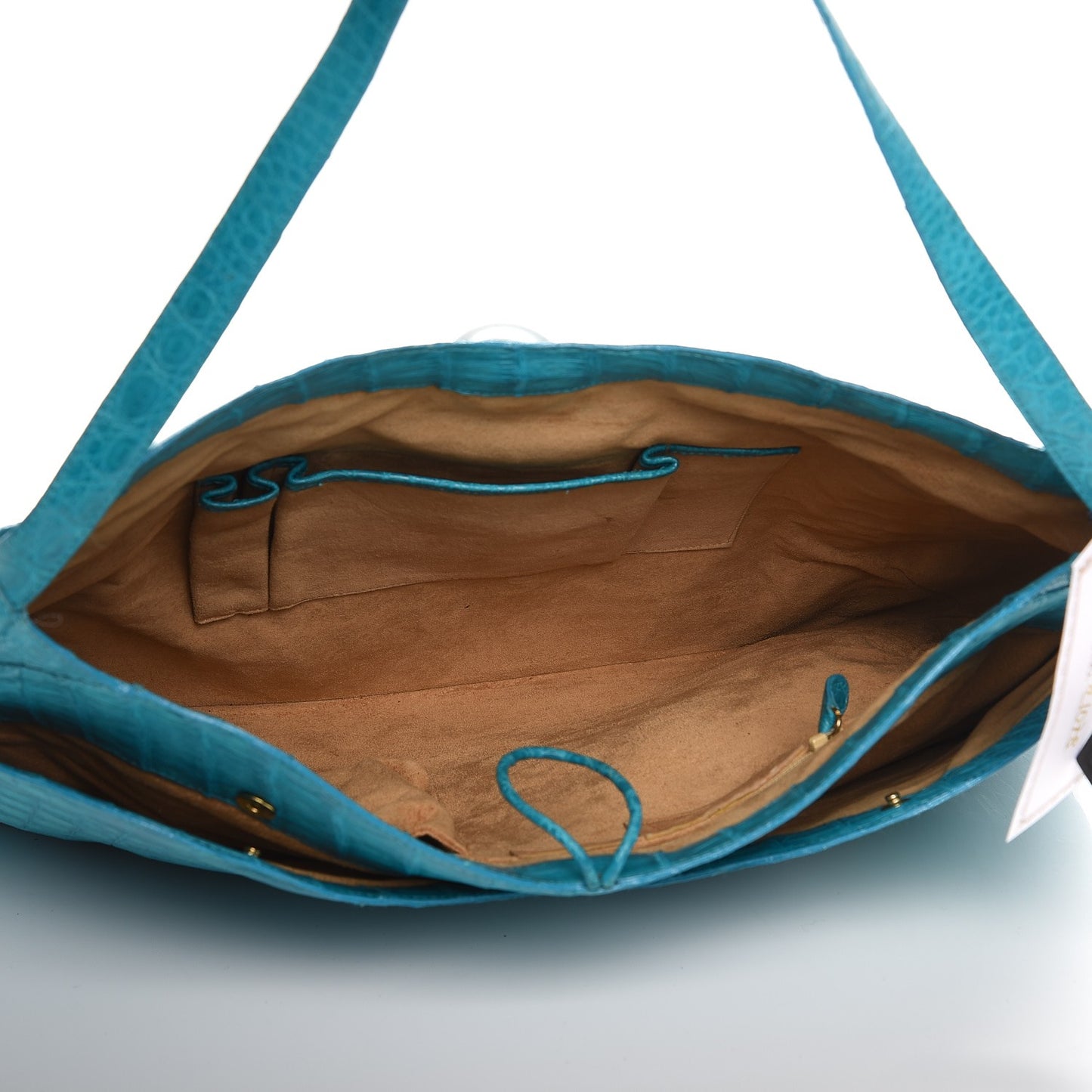Crocodile Hobo Turquoise