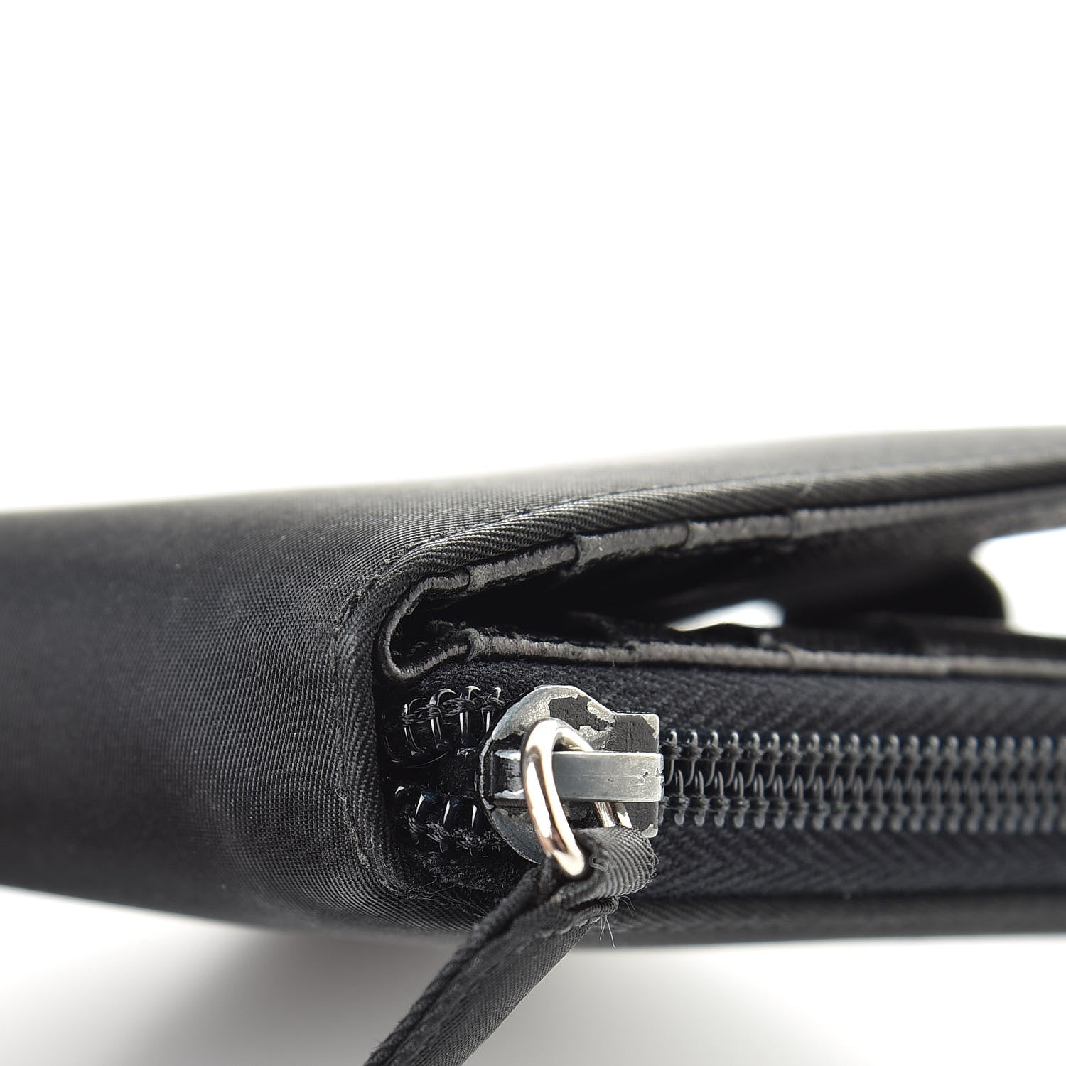 Prada Tessuto Nylon Compact Zip Around Wallet Black 10 of 13