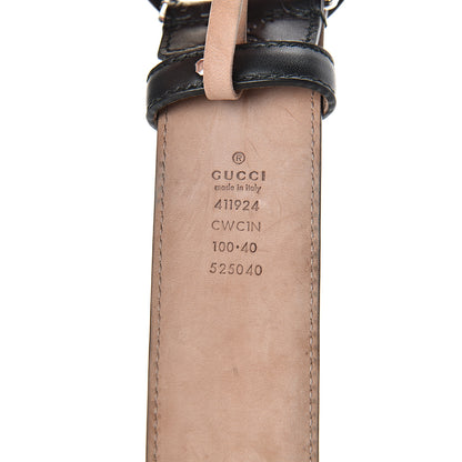 Gucci Guccissima Signature Interlocking G 40mm Belt 100 40 Black 4 of 9