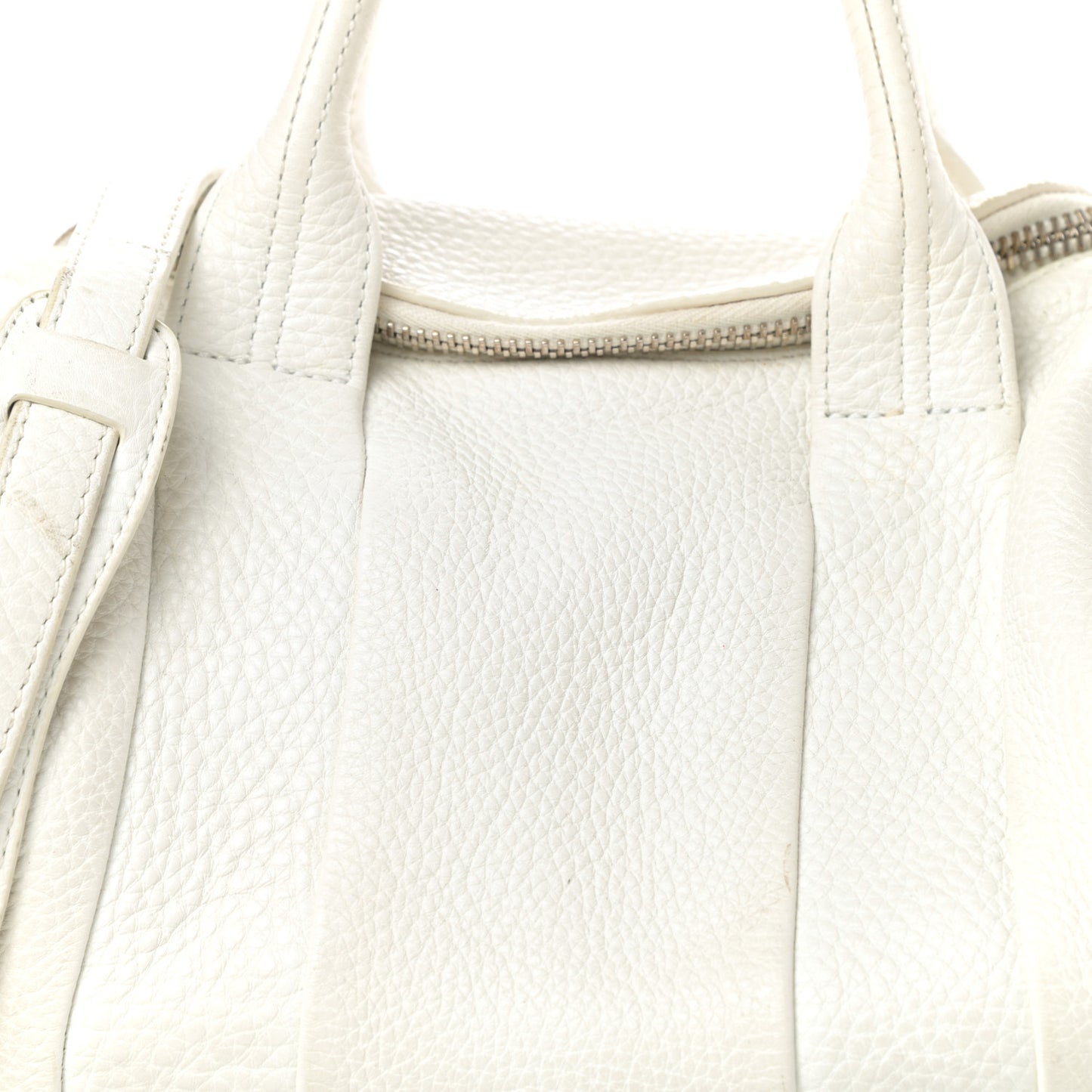 Pebbled Lambskin Rockie White Gold Hardware