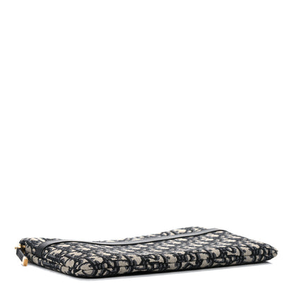 Christian Dior Oblique Pouch Clutch Blue 4 of 10