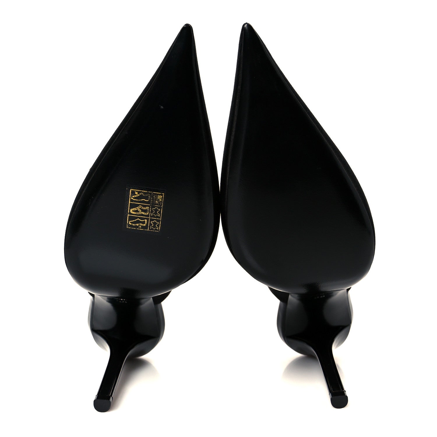 Saint Laurent Raso Regale Raven 110 Slingback Pumps 38 Black 6 of 9