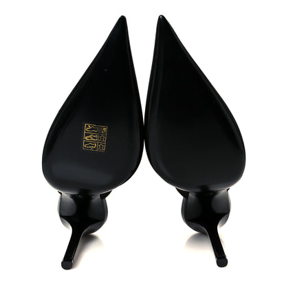 Saint Laurent Raso Regale Raven 110 Slingback Pumps 38 Black 6 of 9