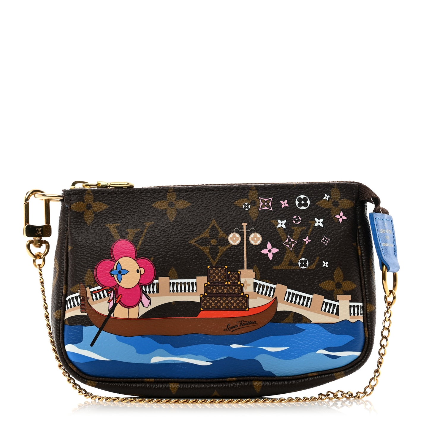 Monogram 2019 Christmas Animation Mini Venice Pochette Accessories Blue