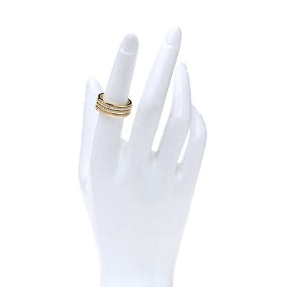 Piaget 18K Yellow Gold Diamond Possession Three Row Ring 54 6.75 2 of 5