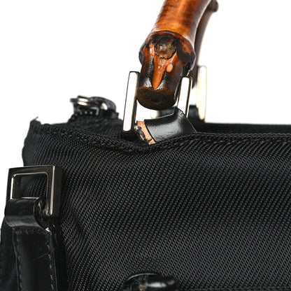 Gucci Nylon Bamboo Top Handle Tote Black 11 of 12