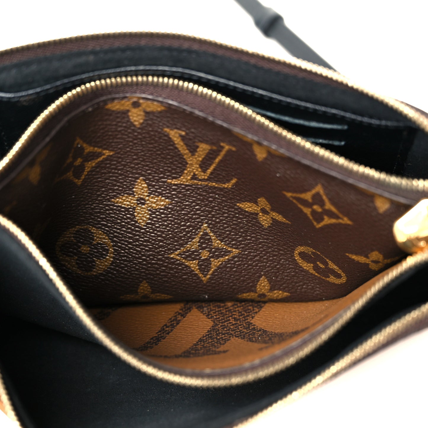 Reverse Monogram Giant Double Zip Pochette