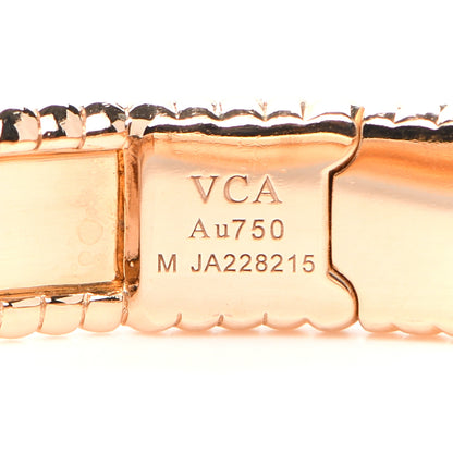 Van Cleef & Arpels 18K Rose Gold Perlee Signature Bangle Bracelet M 4 of 7