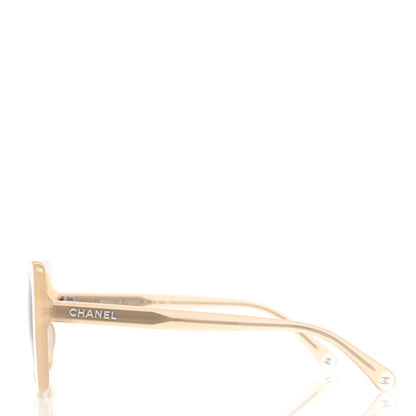 Chanel Acetate Rectangle Sunglasses 5504 Dark Beige 3 of 8