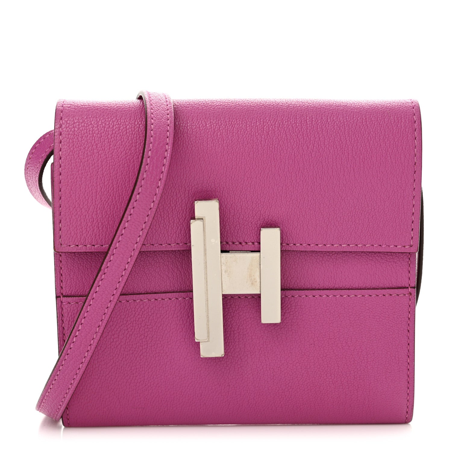 Hermes Chevre Mysore Mini Cinhetic Wallet Rose Pourpre 1 of 11