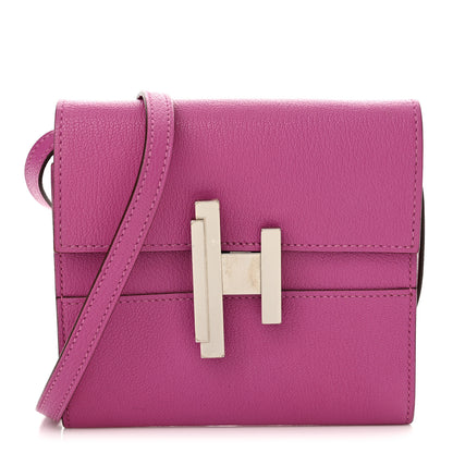 Hermes Chevre Mysore Mini Cinhetic Wallet Rose Pourpre 1 of 11