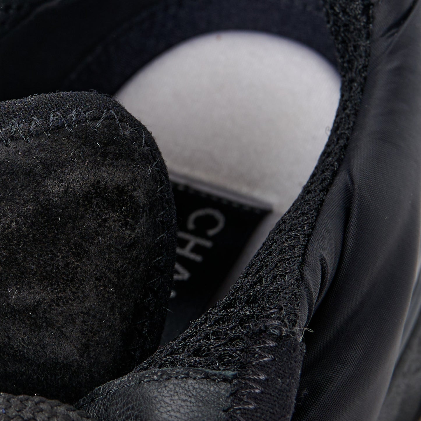 Nylon Suede Calfskin CC Sneakers 41 Black